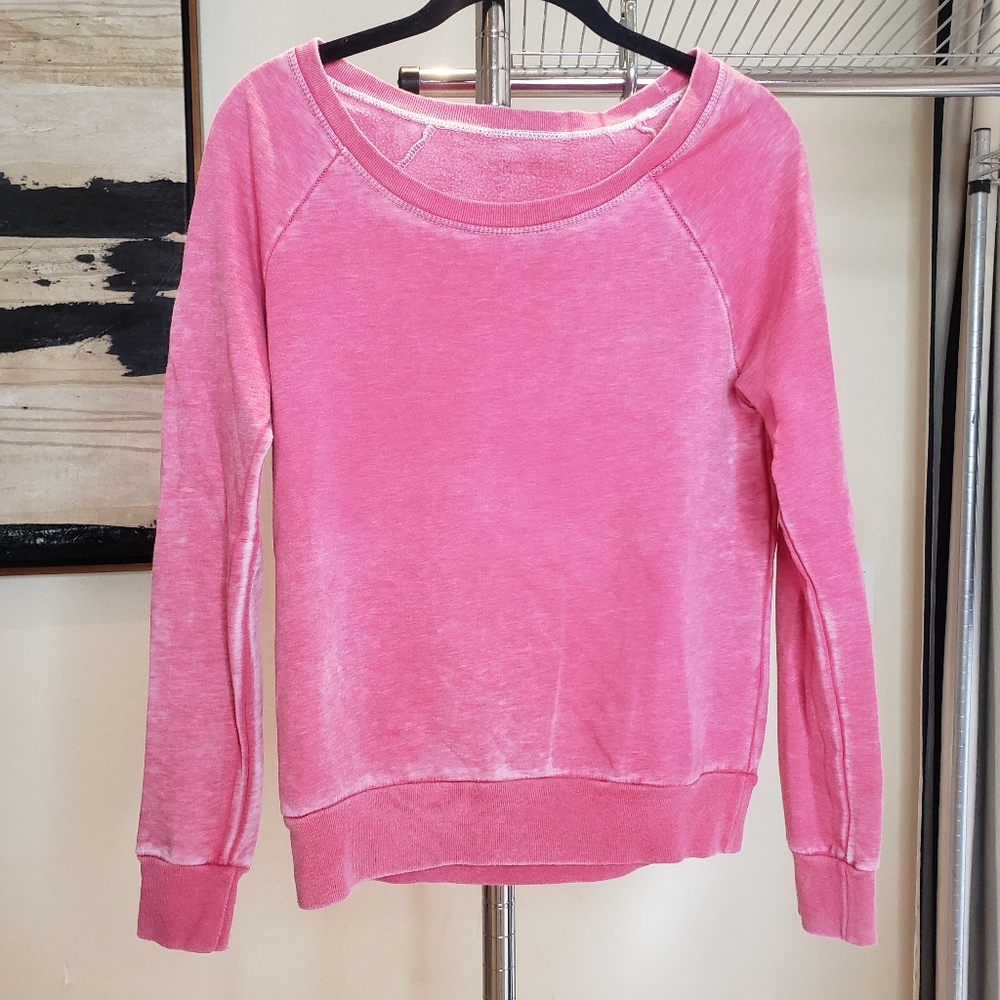 Pink Vintage Looking Pullover Sweatshirt XS